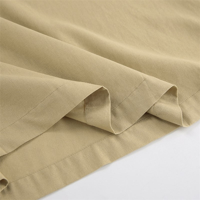 Breathable Solid Color Thin Strap Nightgown