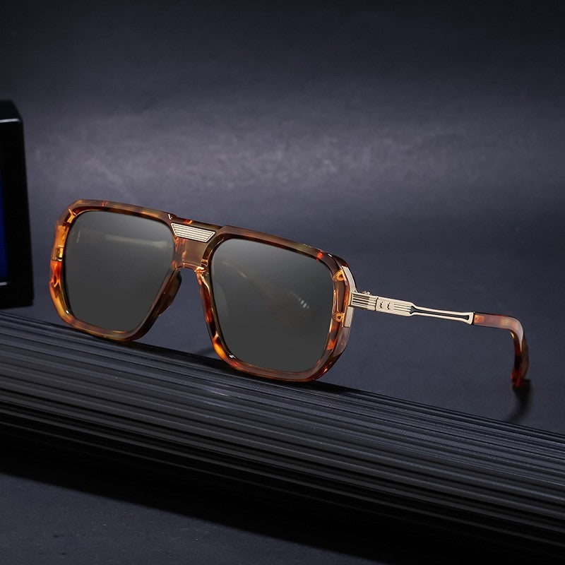UV400 Sun Protection Retro Square Frame Outdoor Driving Eyewear Sunglasses