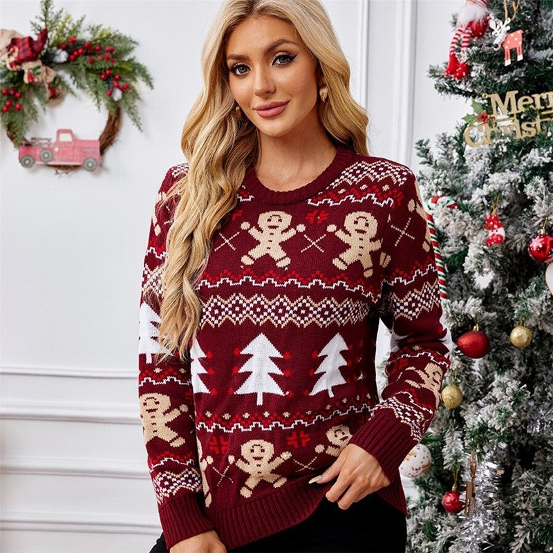 Gingerbread Man Jacquard Christmas Sweater
