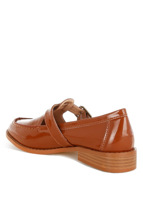 Swenson Patent Pleather Mary Jane Loafers