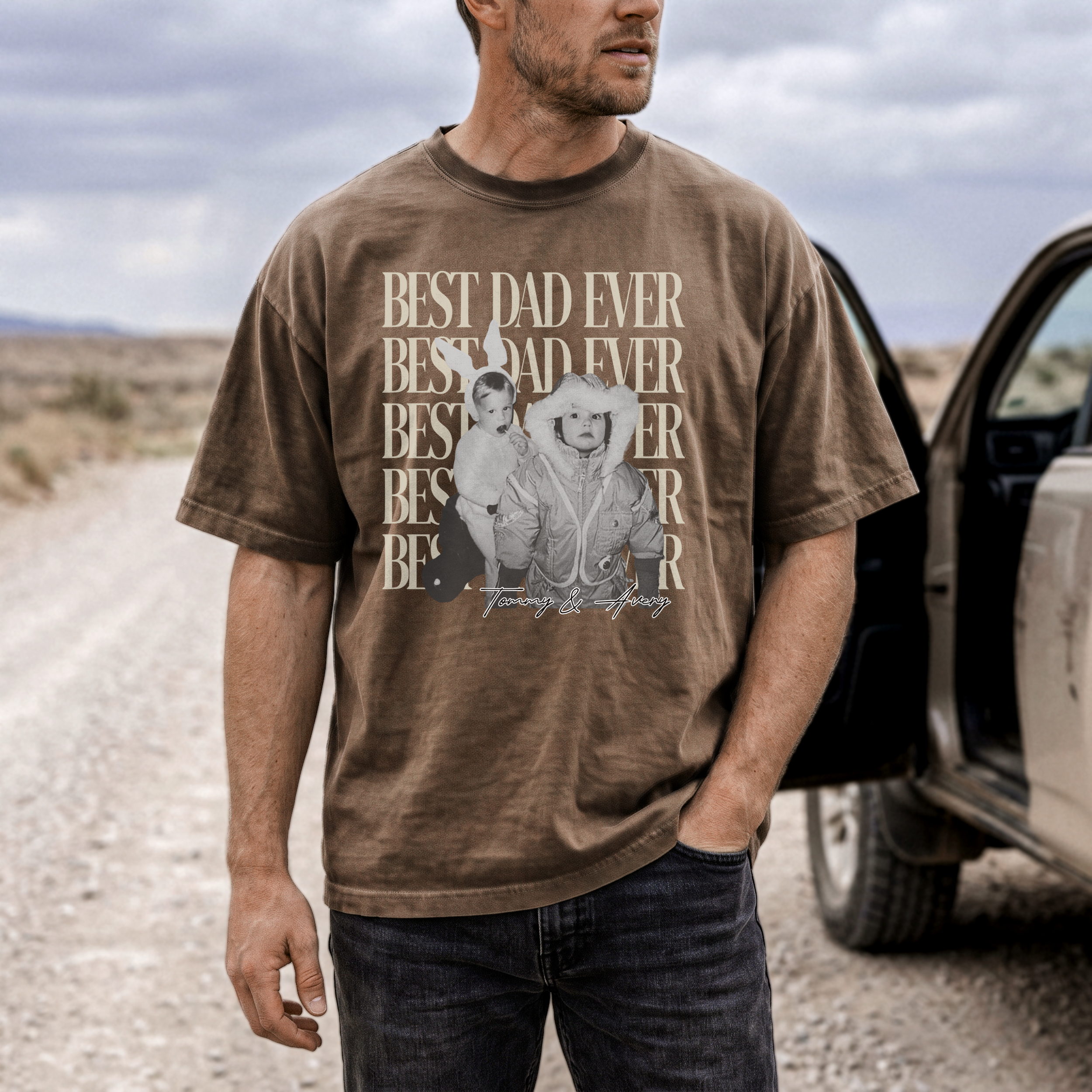 Custom Dad Photo Shirt, Bootleg Y2K Style, Personalized Father's Day Gift