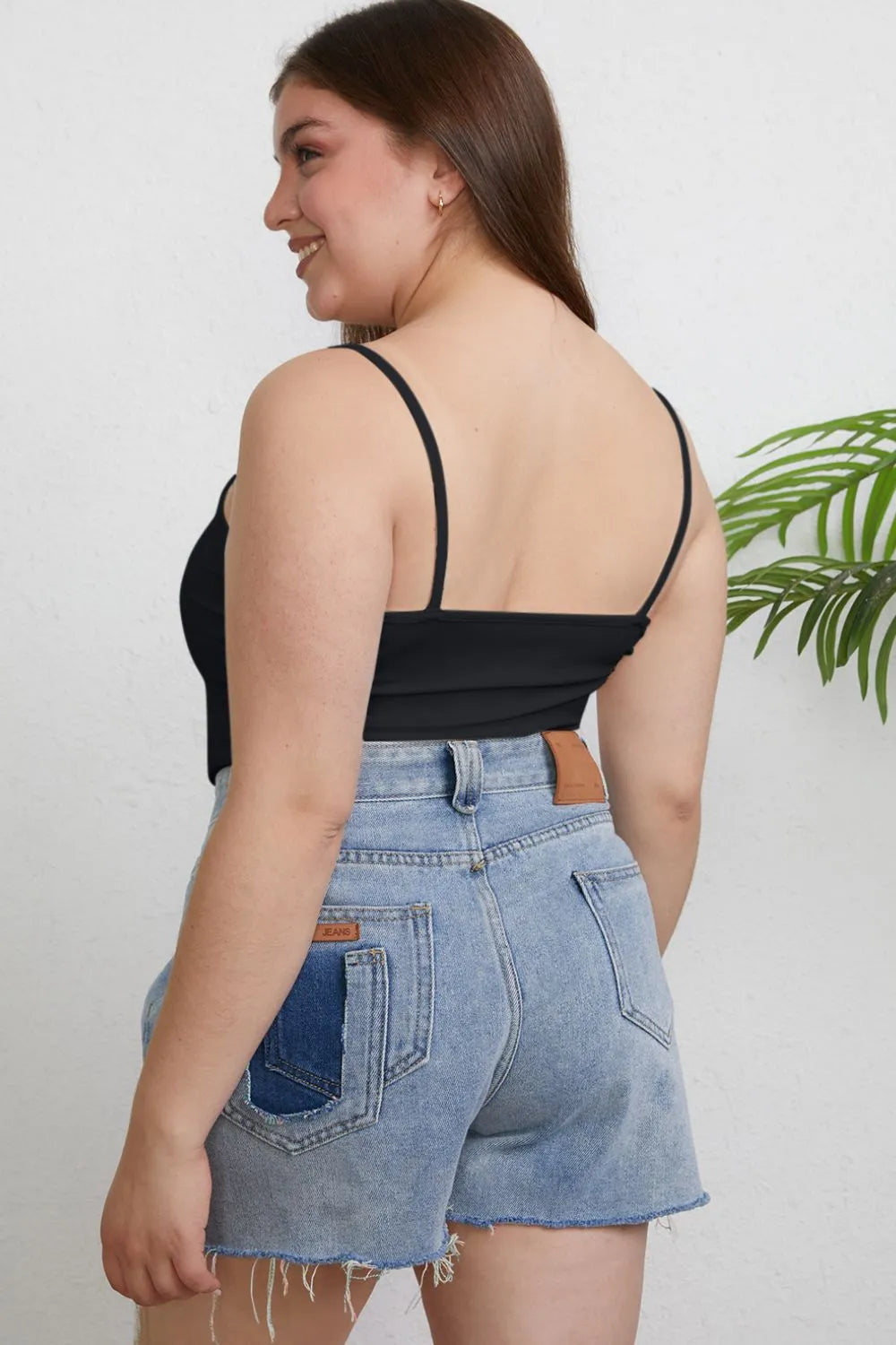 Full Size Round Neck Slim Cami Plus Size