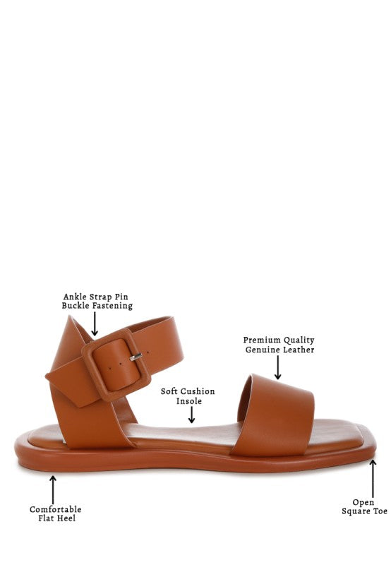Tayana Chunky Buckle Strap Flats