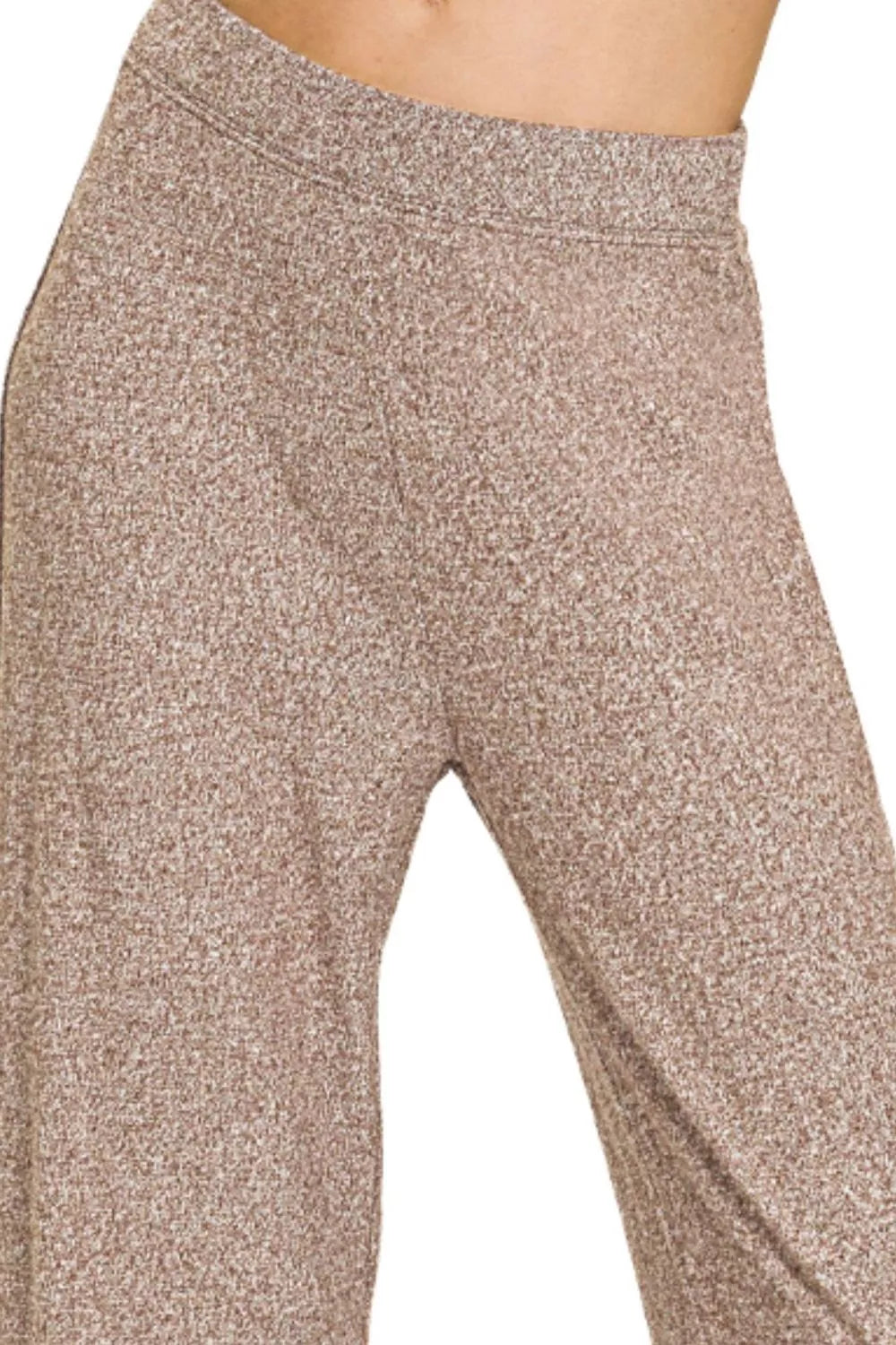 Soft Elastic Waisted Flare Pants
