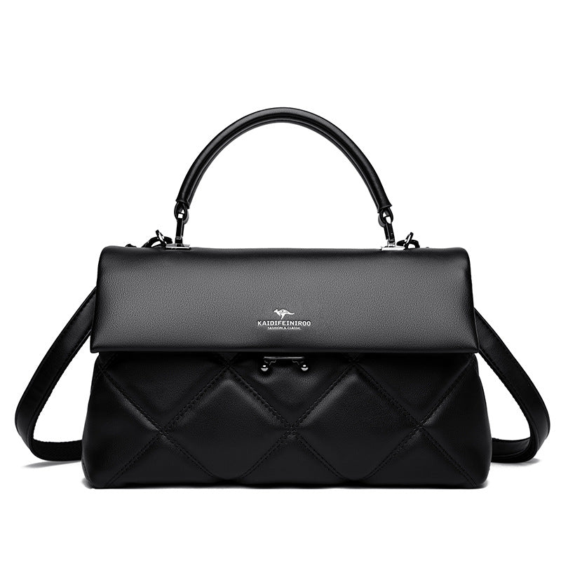 Premium Crossbody Handbag - Synthetic Leather Shoulder Bag with Multiple Compartments