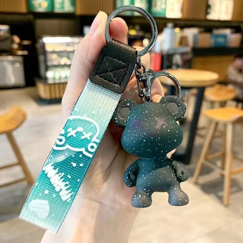Cute Star Bear Keychain Pendant