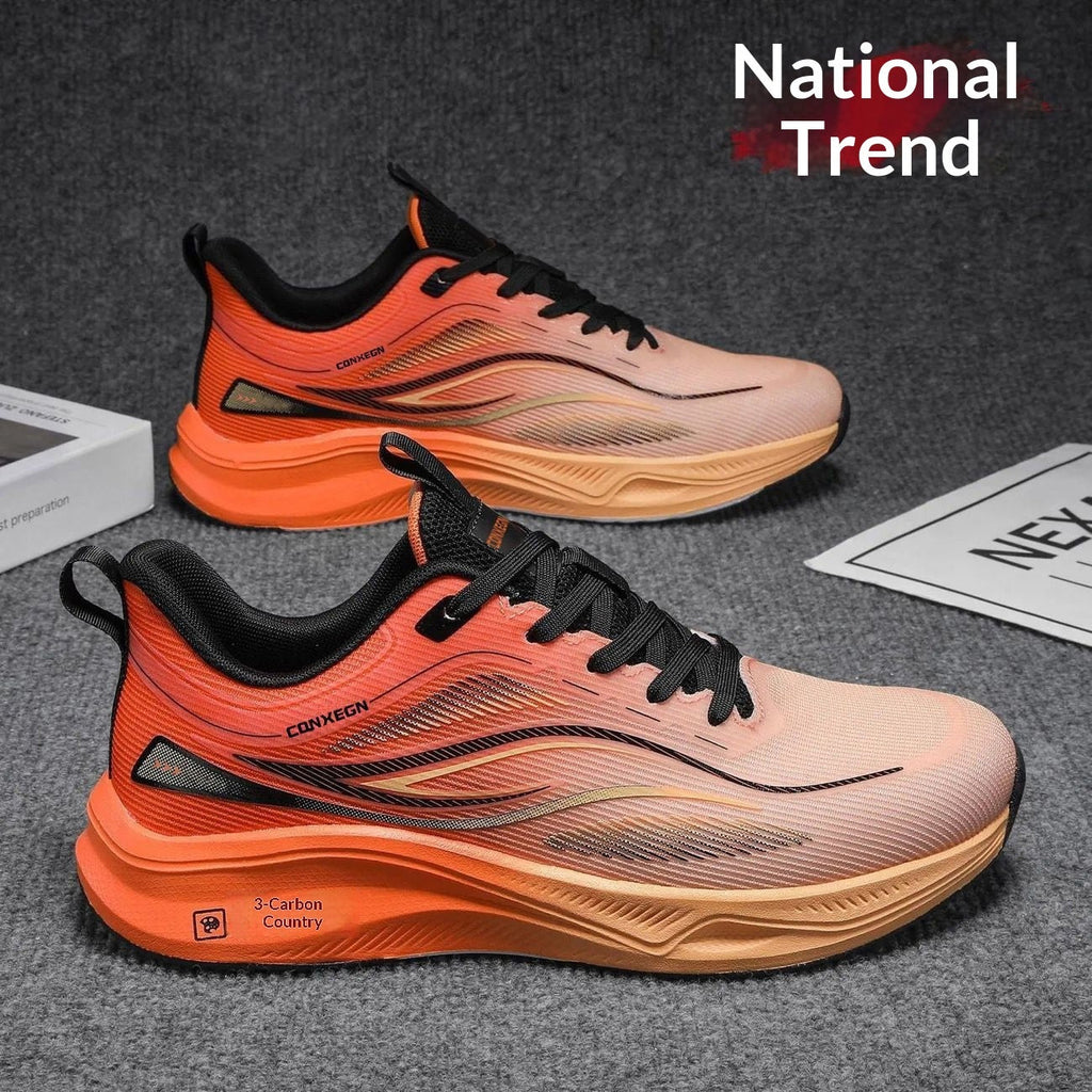 Men's Breathable Casual Running Sneakers | Lace-Up Low-Top Shoes