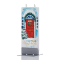 Flatyz Merry Christmas Front Door with Wreath Candle