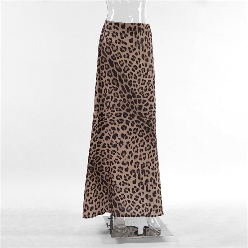 Fashionable Leopard Print Bodycon Mermaid Skirt