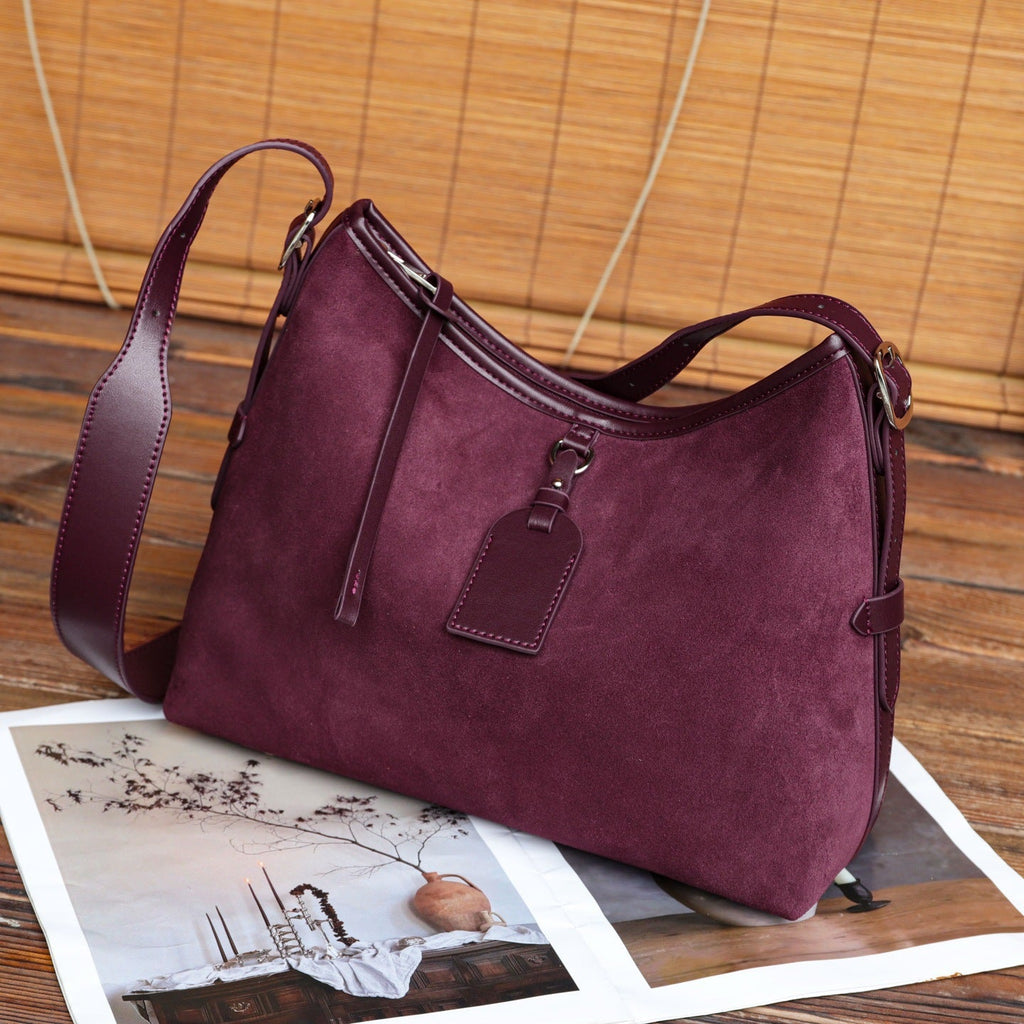 Genuine Leather Shoulder Bag - Large Capacity Handbag for Women