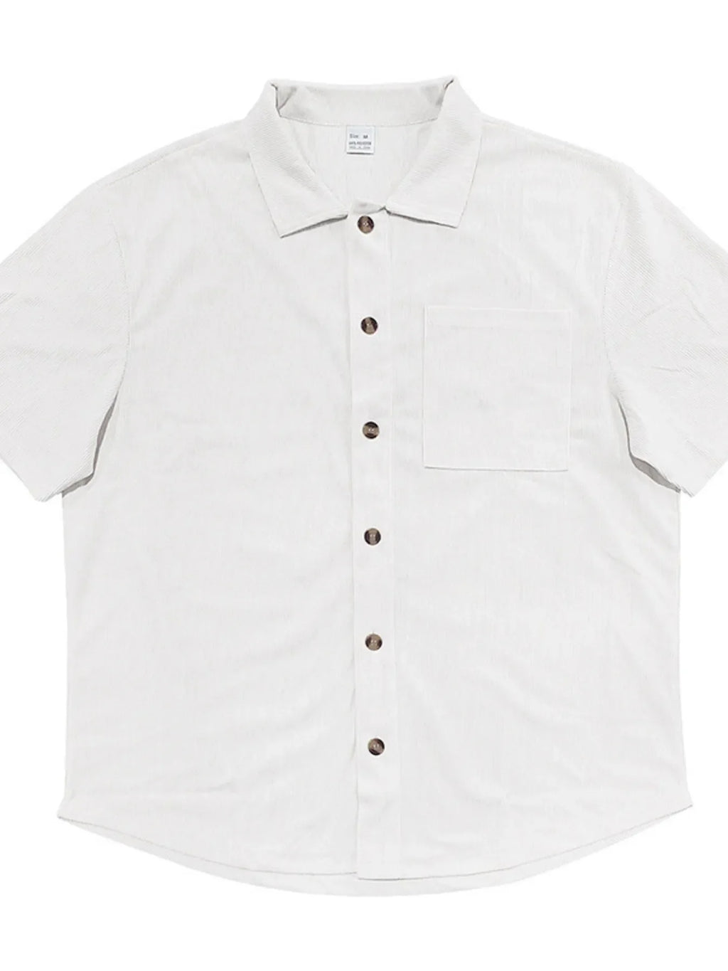 Men's Full Size Button Up Top and Shorts Set Plus Size