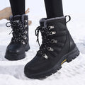 Women's Fleece-Lined Snow Boots - Waterproof Winter Boots with Rubber Sole