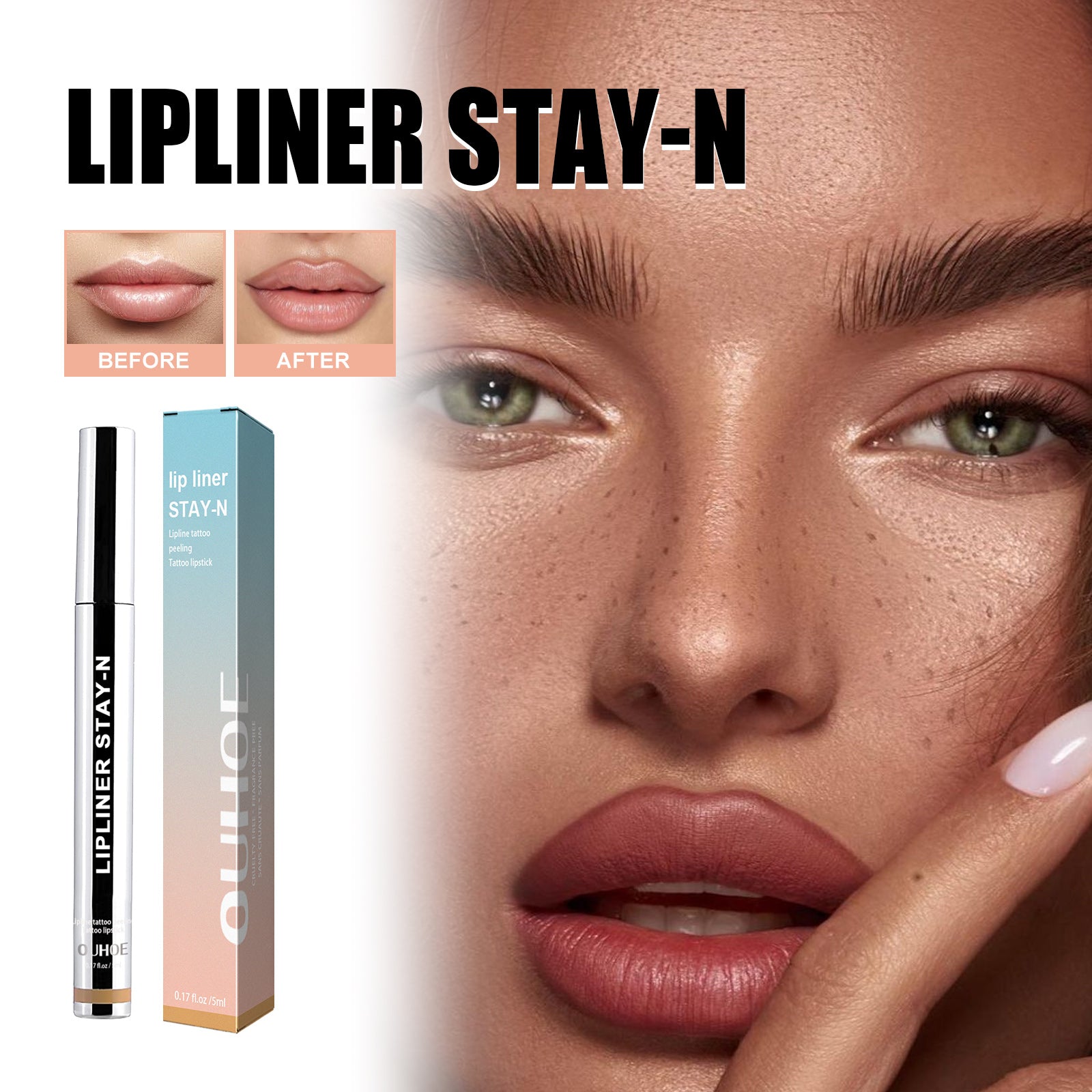 Peel-off Lip Liner Light Brown