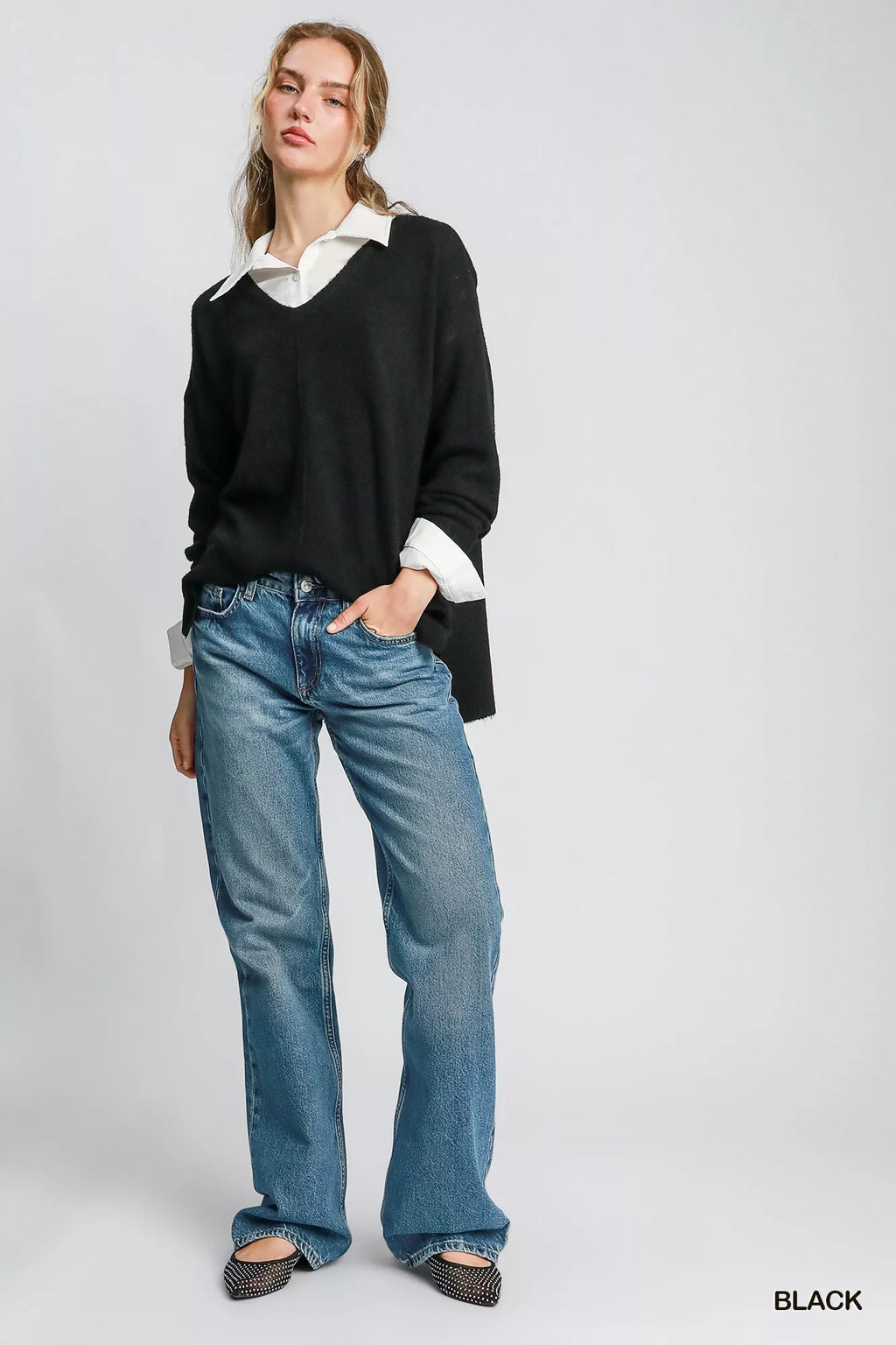 Wool Blended Pullover Sweater