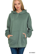 Oversized Scuba Hoodie with Kangaroo Pocket