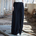 Solid Color Elastic Waist Corduroy Pant Skirt