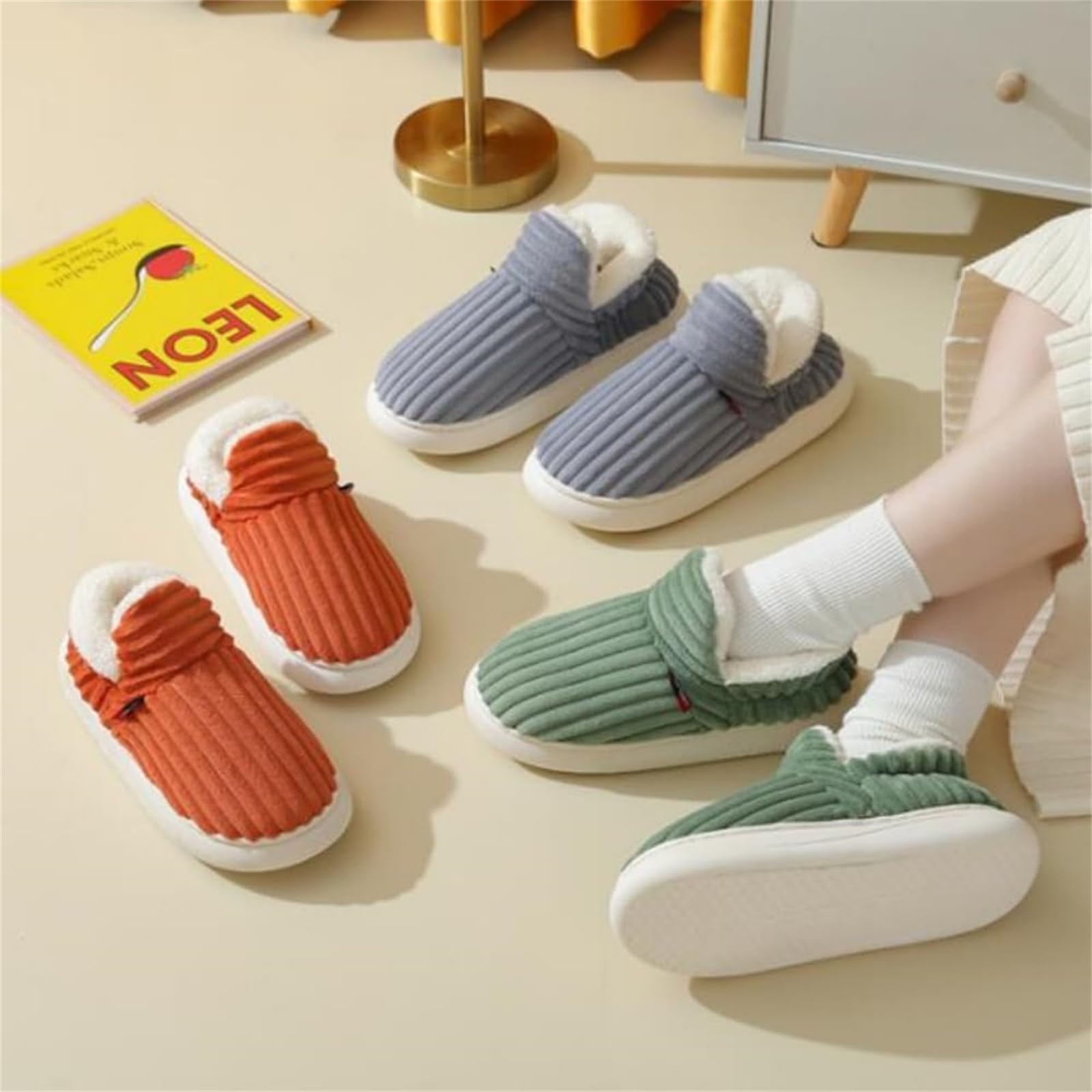 Winter Plush Home Slippers Indoor Outdoor Garden Shoes