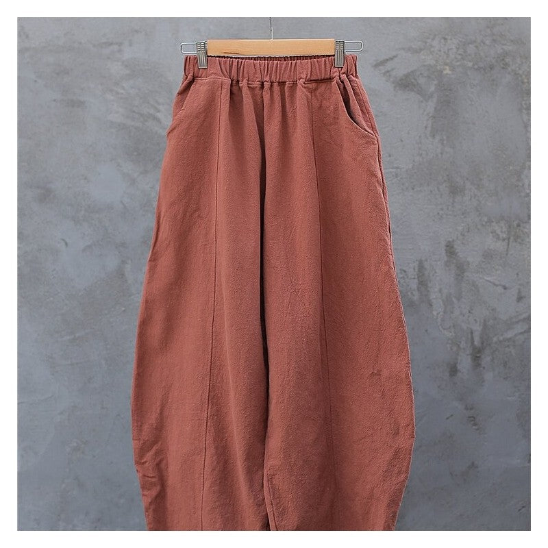 Relaxed-Fit Solid Color Trousers for Ultimate Comfort