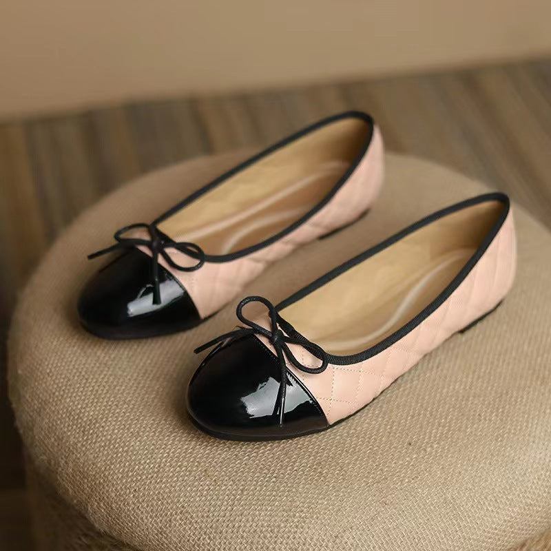 Classic Ultra-Soft Egg-Roll Women's Pumps – Chanel-Inspired Slip-On Heels | Synthetic Leather Round Toe