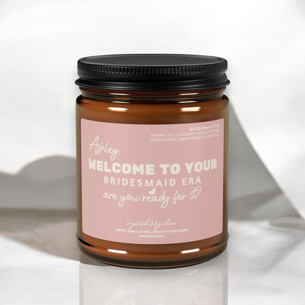 Personalized Bridesmaid Proposal Candle USA Made
