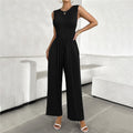 Sleek Sleeveless Jumpsuit in Solid Color