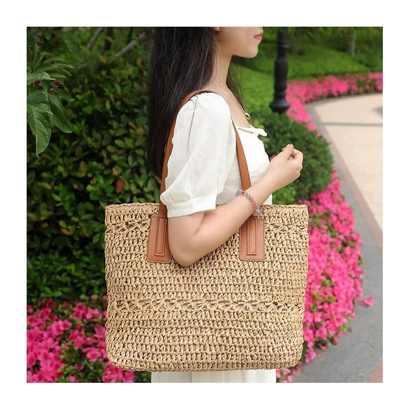 Stylish Hand-Woven Beach Shoulder Tote