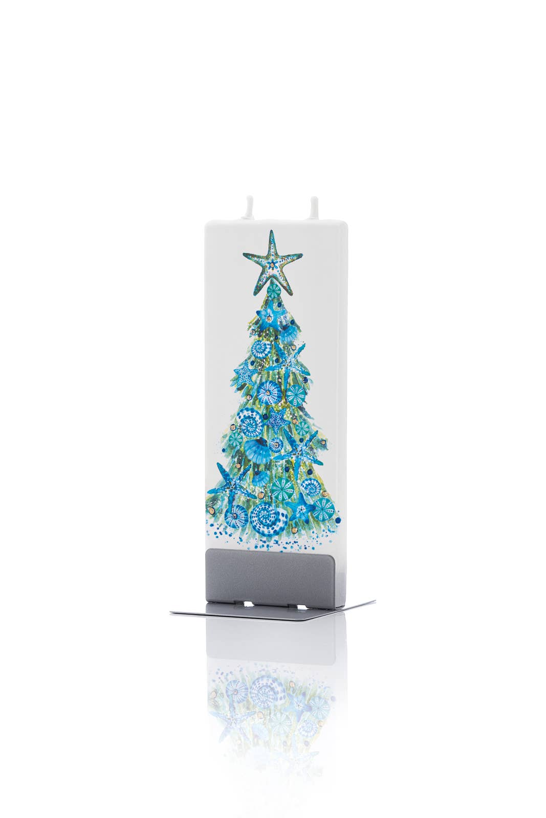 Flatyz Sea Shell Coral Christmas Tree Candle