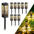 8-Pack Solar Pathway Lights – Motion Sensor, IPX5 Waterproof, Warm/Yellow LED