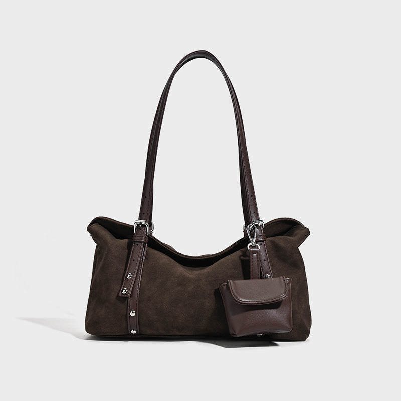 Retro Suede Pillow Bag For Women - Large Capacity Crossbody Shoulder Bag