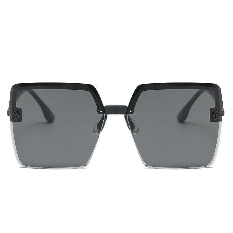 Fashion Large Half Frame Outdoor Sun Protection Polarized Sunglasses