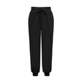 Solid Color Elastic Waist Drawstring Casual Harem Pants
