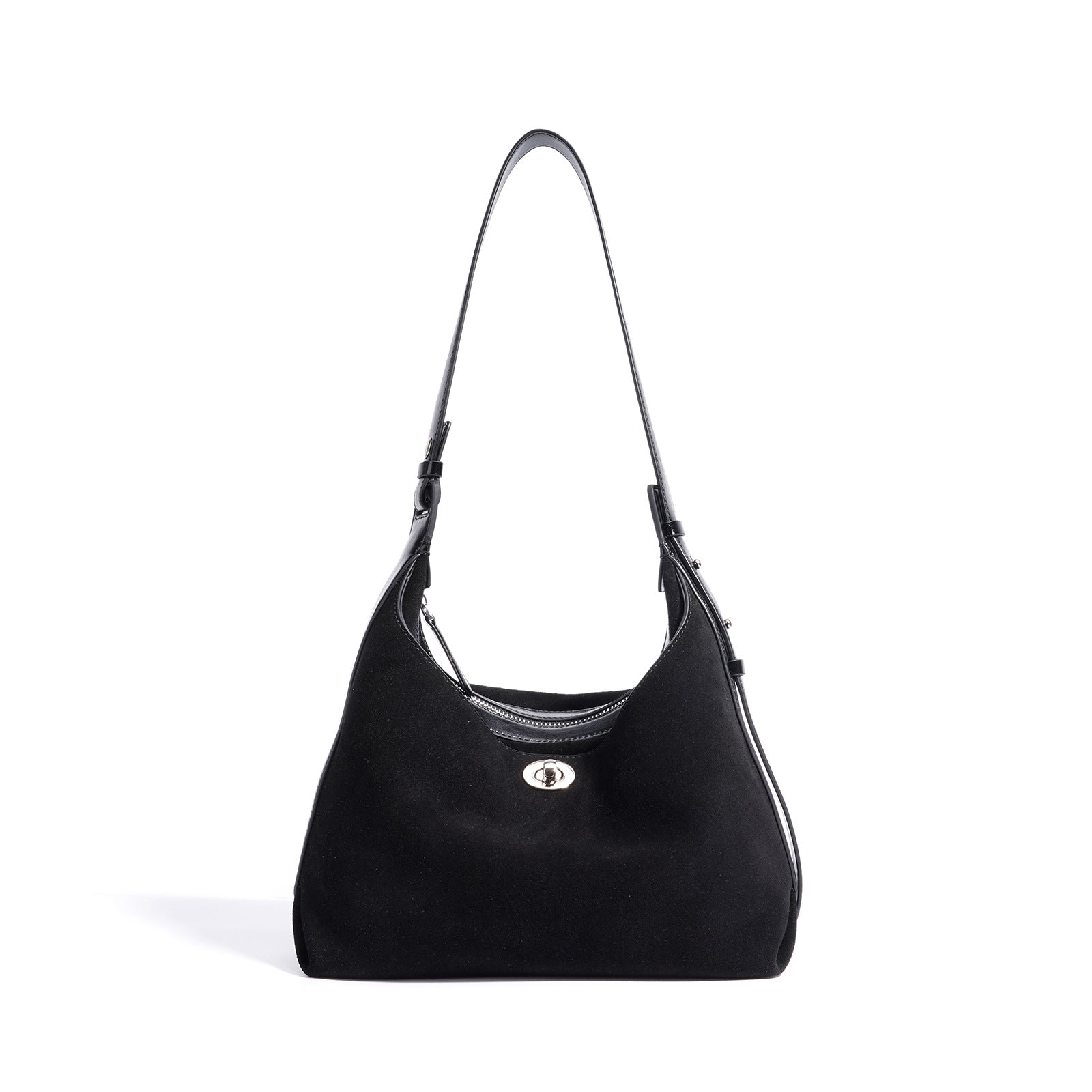 Genuine Cowhide Suede Bucket Bag - Versatile Chain Crossbody Shoulder Bag for Women