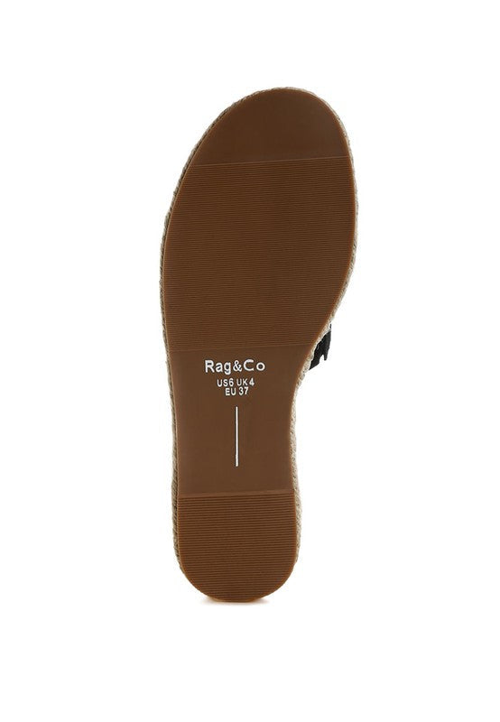 Huntra Real Soft Leather Espadrille Flatforms