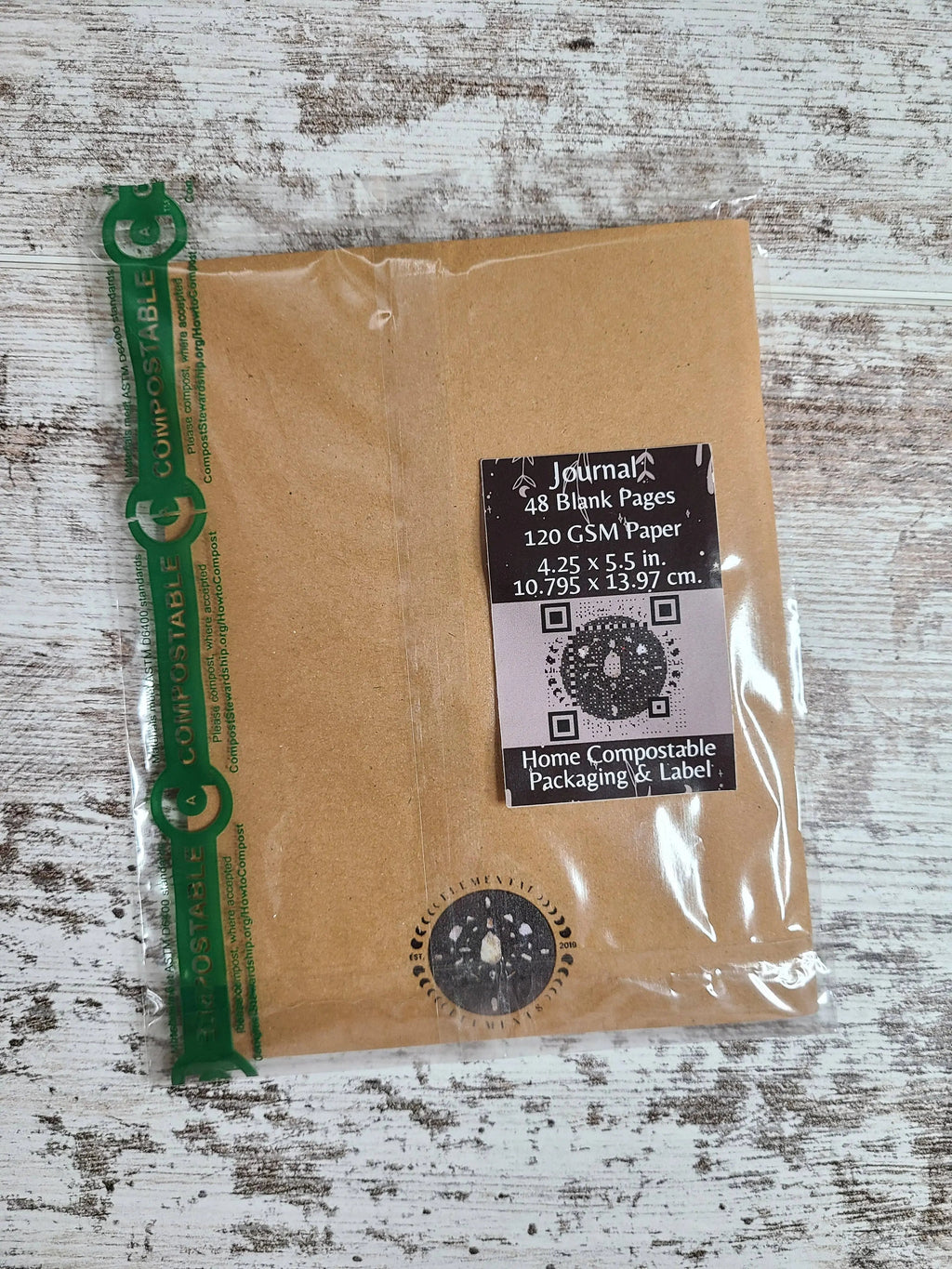 White Lunar Moth Journal Notebook
