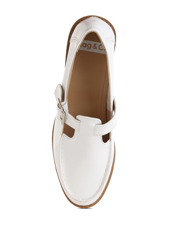 Swenson Patent Pleather Mary Jane Loafers