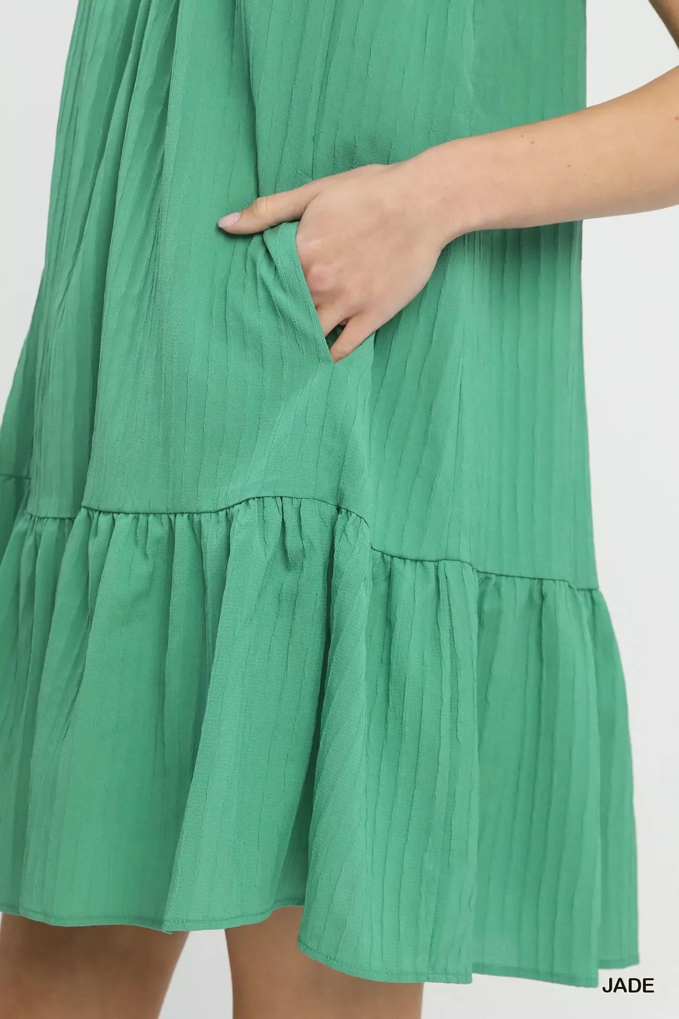 Flutter Sleeve Tiered Dress
