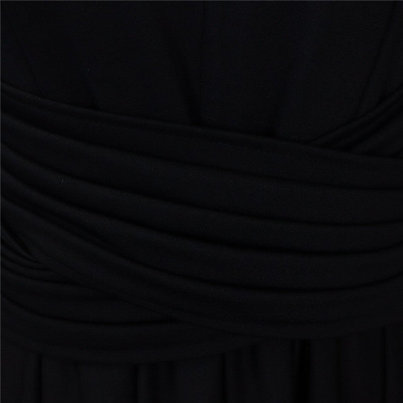 Chic High Neck Beaded Waist Ball Gown Dress for a Flattering Silhouette