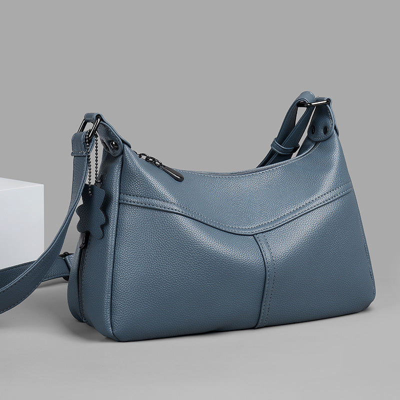 Women's Casual Soft Crossbody Bag - Large Capacity PU Leather Shoulder Bag