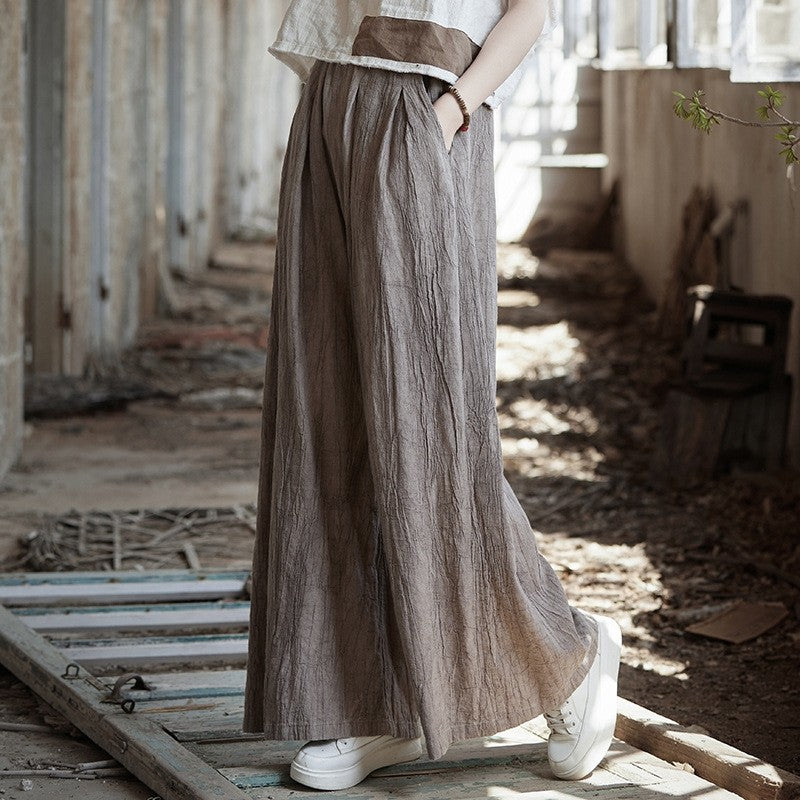 Elastic Waist Tie-Dye Straight Leg Pants