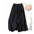High-Waisted Linen and Cotton Blend Culottes