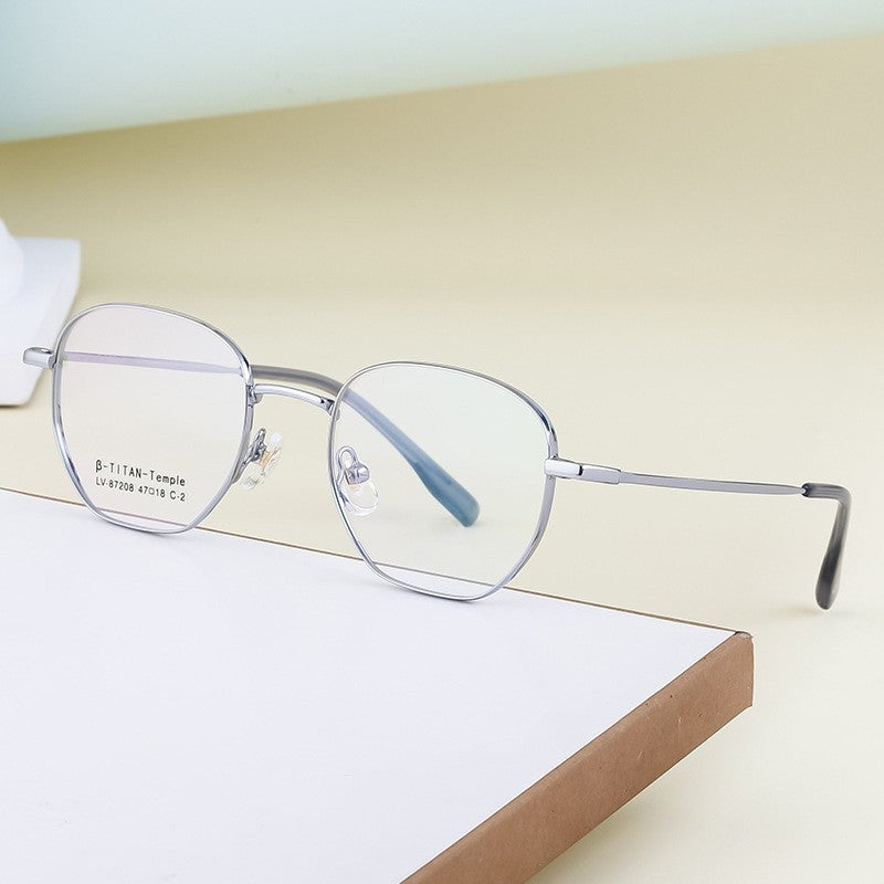 Fashion Lightweight Semi-Titanium Square Optical Glasses
