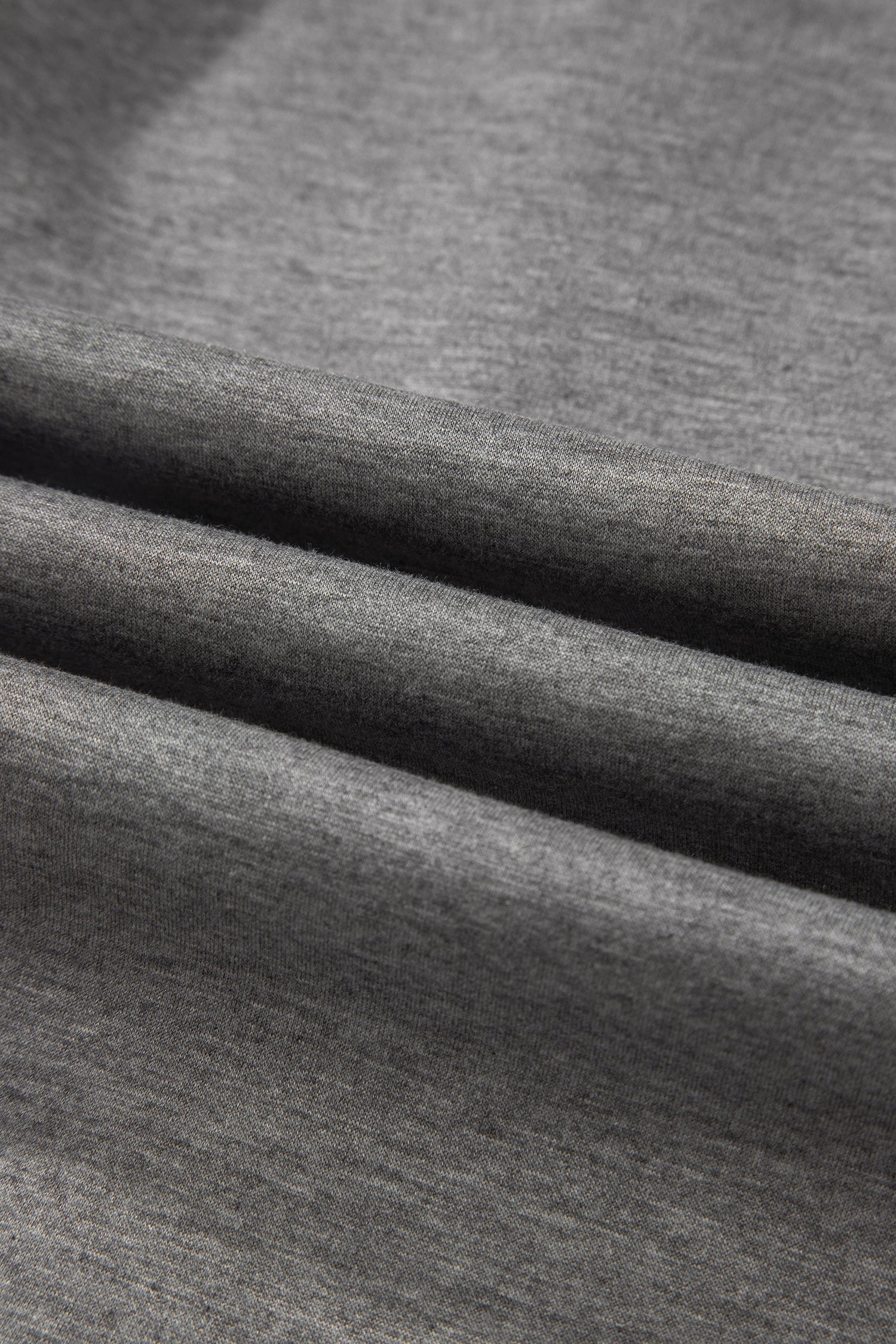 Gray Half Zip Polo Tee Casual Pant Set