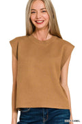 Round Neck Viscose Sweater Vest