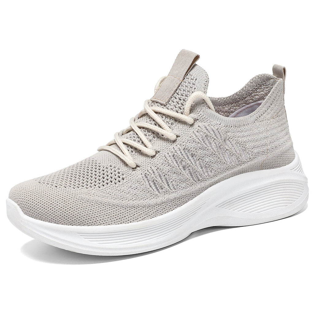 Women's Flyknit Casual Sneakers | Lightweight Breathable Lace-Up Walking Shoes