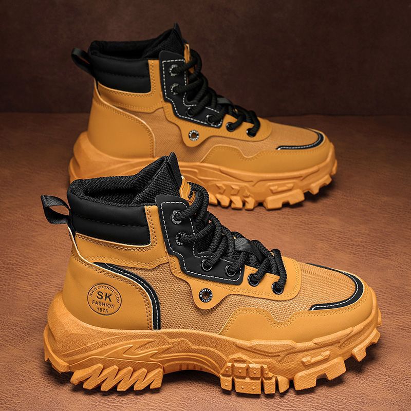 Men's Breathable High-Top Vintage British Work Boots