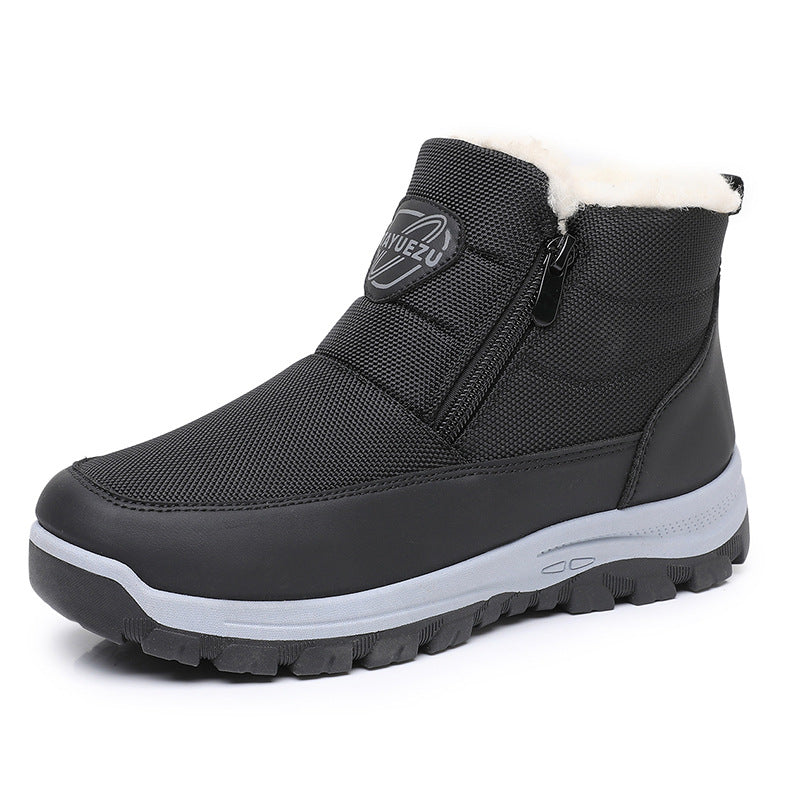 Women's Fleece-Lined Winter Boots - Warm Side-Zip Mid-Calf Boots with Non-Slip Sole