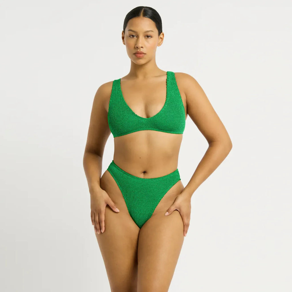 Fiji Waves Ribbed High Waist Bikini