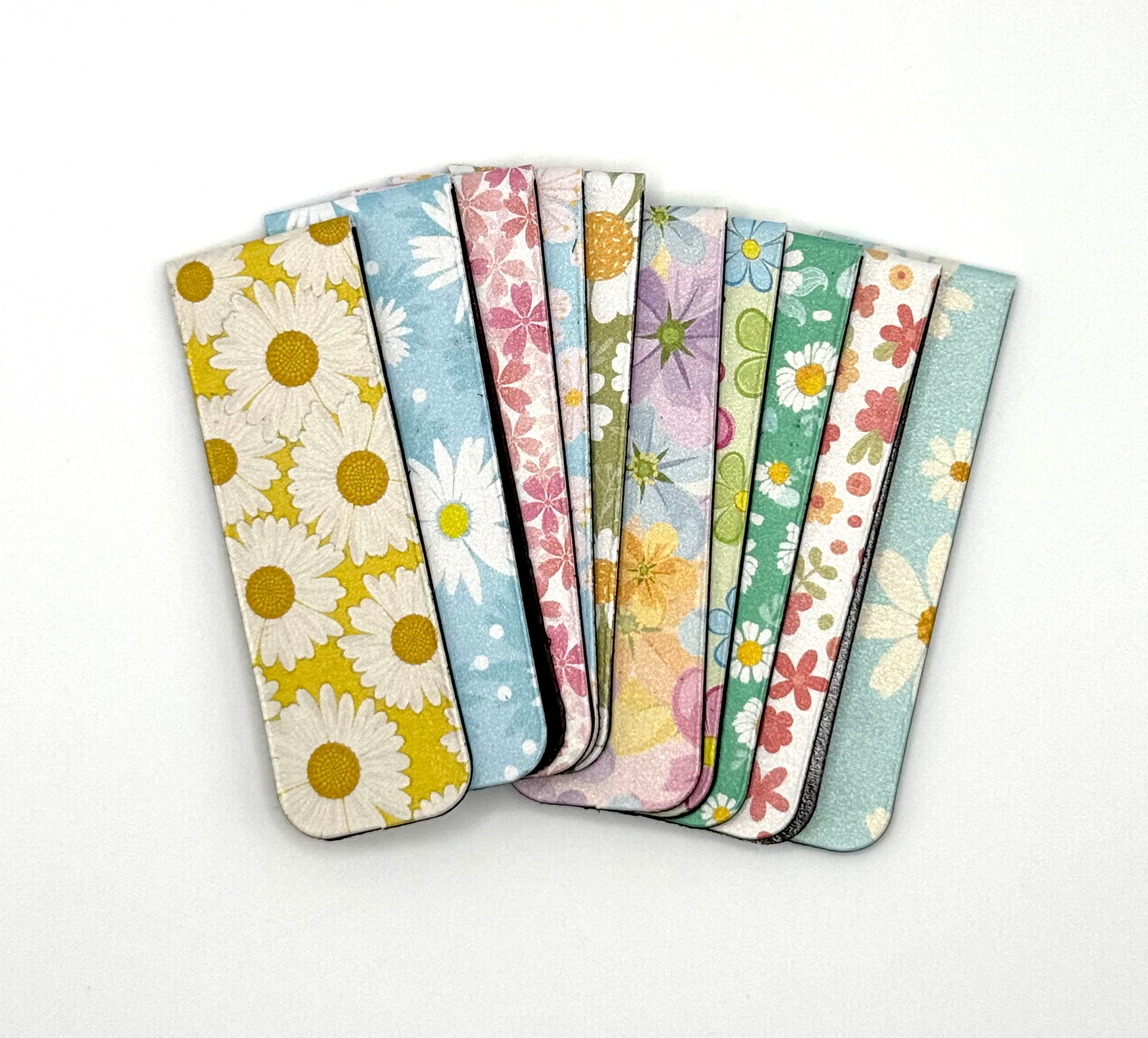 Floral Magnetic Fold-Over Bookmarks (Set of 3)