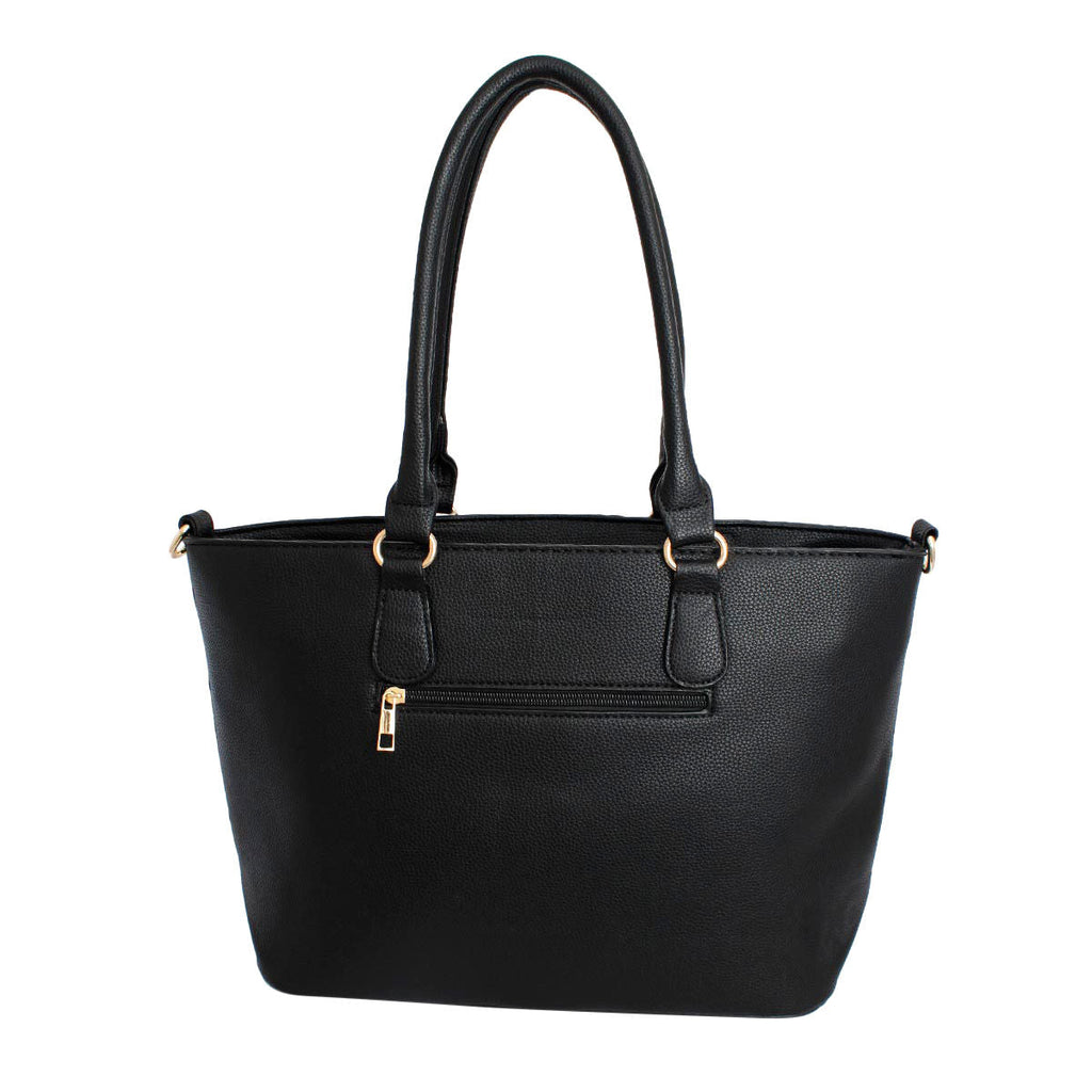 Fashion Handbag Black and White Stripe Tote for Women Stylish Chic Accessory