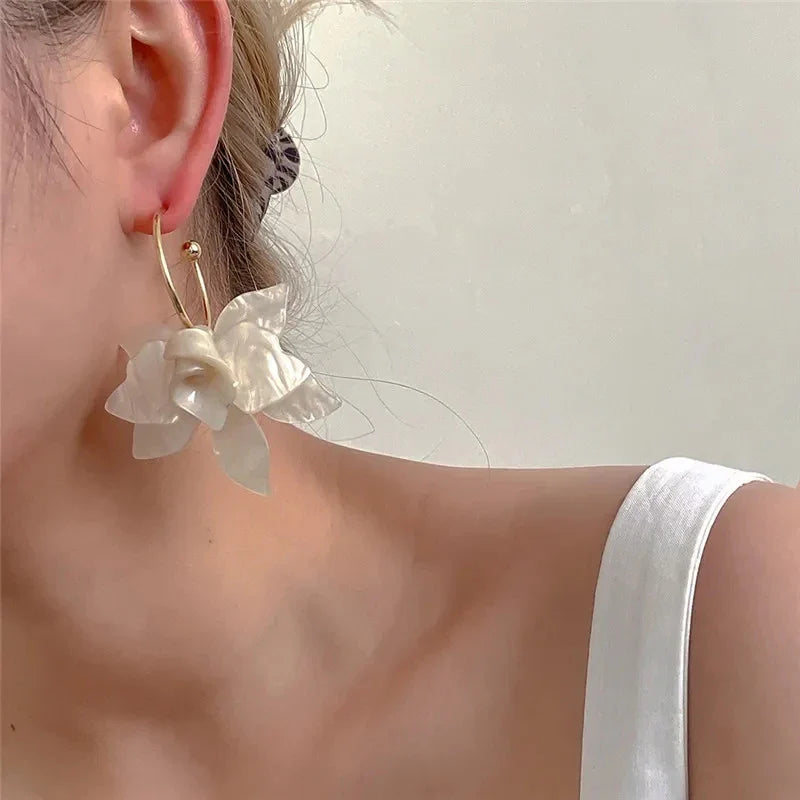 Gardenia Flower Earrings